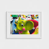 No Dumbo - Green Elephant Amusement Park Art Print / Canvas Giclée, Living Space, Waking Dream Prints