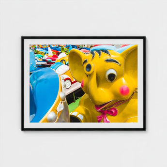 No Dumbo - Yellow Elephant Carnival Ride Art Print / Canvas Three Giclée, Waking Dream Prints