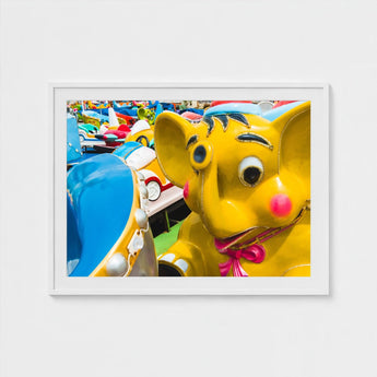 No Dumbo - Yellow Elephant Carnival Ride Art Print / Canvas Three Giclée, Waking Dream Prints