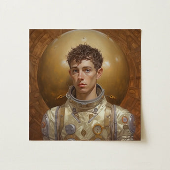 Noah - Handsome Gay Astronaut Art Print / Canvas, Gay Astronaut Aesthetic, Handsome Gay Astronaut, Gayest Astronaut