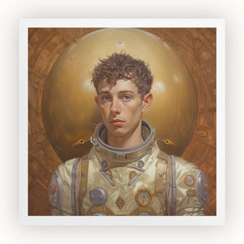Noah - Handsome Gay Astronaut Art Print / Canvas, Gay Astronaut Aesthetic, Handsome Gay Astronaut, Gayest Astronaut