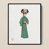 Noblewoman - Manchu modekunstprint / Canvas, 11x14’’ / 28x36cm / Zwarte lijst, posters, prints & visuele kunstwerken, Toby Leon