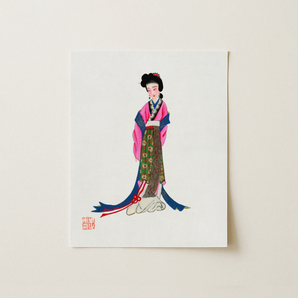 Noblewoman - Manchu Fashion Art Print / Canvas, 11x14’’ / 28x36cm / Unframed / no Border, Posters Prints & Visual Artwork, Toby Leon