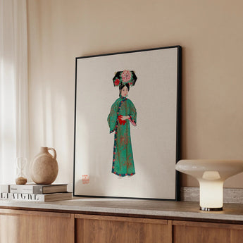 Noblewoman - Manchu modekunstprint / Canvas, posters, prints & visuele kunstwerken, Toby Leon