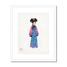Noblewoman - Manchu Fashion Art Print, Watercolor Illustration Figure Traditional Chinese Dynasty Court Dress