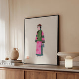 Adlige Frau – Modekunstdruck der Qing-Dynastie / Leinwand, Poster-Drucke & visuelle Kunstwerke, Toby Leon