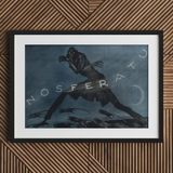 Nosferatu - Tirage d’art de l’affiche du film par Albin Grau / Toile, 30x20’’ / 76x51cm / Cadre noir / Passe-partout, Posters Prints & Visual Artwork, Toby