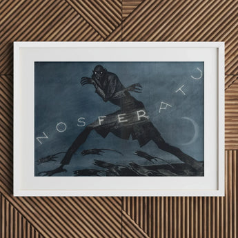 Nosferatu - Albin Grau Film Poster Art Print / Canvas Dark Figure Moonlit Background, Prints