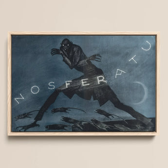 Nosferatu - Albin Grau Film Poster Art Print / Canvas Framed Artwork Dark Stylized Figure Black Deep, Prints