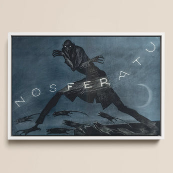 Nosferatu - Albin Grau Film Poster Art Print / Canvas Framed Artwork Dark Stylized Figure Nosferatu Moody Blue-gray Albin Grau, Poster Art