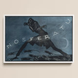 Nosferatu - Albin Grau Film Poster Art Print / Canvas Framed Artwork Dark Stylized Figure Moody Blue-gray, Prints