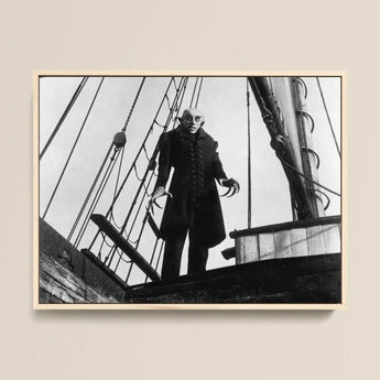 Nosferatu: a Symphony of Horror Art Print / Canvas Black-and-white Framed Photograph Classic Dracula Character 1931 Film Nosferatu Steps,