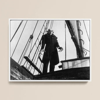 Nosferatu: a Symphony of Horror Art Print / Canvas Black-and-white Framed Poster Classic Horror Film Character Dracula Nosferatu Steps,