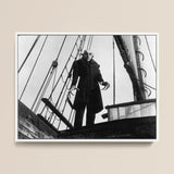 Nosferatu: a Symphony of Horror Art Print / Canvas Black-and-white Framed Poster Classic Film Character Dracula Nosferatu Steps, Coat