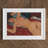 Nu Couche - Amedeo Modigliani Art Print / Canvas, 30x20’’ / 76x51cm / White Frame / Matboard, Posters Prints & Visual Artwork, Toby Leon
