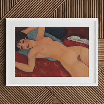 Nu Couche - Amedeo Modigliani Art Print / Canvas, 30x20’’ / 76x51cm / White Frame / Matboard, Posters Prints & Visual Artwork, Toby Leon
