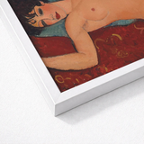 Framed Painting Nude Woman Dark Hair Red Lips Modigliani’s Nu Couché, Day Paris Police, Marched, Berthe Weill’s Gallery, Bobbed Black,