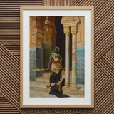 Nubian Guard - Ludwig Deutsch oriëntalistische kunstprint / canvas, 20x30’’ / 51x76cm / Naturel lijst / Passe-partout, posters, prints & visueel