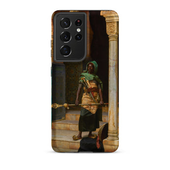 The Nubian Guard - Ludwig Deutsch Phone Case Samsung Galaxy S21 Ultra / Matte Phone Case Detailed Classical Painting Figure Green Gold