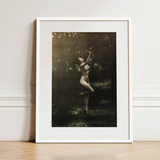 Nude Dancer with Aulos - Arnold Genthe Art Print / Canvas, 12x18’’ / 31x46cm / White Frame / Matboard, Posters Prints & Visual Artwork,