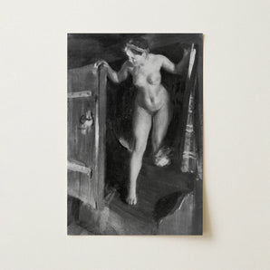 Nude Girl in Doorway - Anders Zorn Art Print / Canvas, 12x18’’ / 31x46cm / Unframed / no Border, Posters Prints & Visual Artwork, Toby Leon