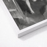 Nude Girl in Doorway - Anders Zorn Art Print / Canvas White Framed Black Artwork Sketchy Textured Painting Human, Paints, Hometown’s