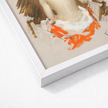 Nude Japanese Woman - William Merritt Chase Art Print / Canvas White Framed Stylized Painting Figure, Chase’s Bold Exploration, Prints