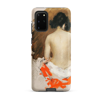 Nude Japanese Woman - William Merritt Chase Phone Case Samsung Galaxy S20 Plus / Matte Phone Case Painted Depiction Nude Figure Dark Hair
