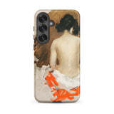 Nude Japanese Woman - William Merritt Chase Phone Case Samsung Galaxy S25 Plus / Matte Phone Case Painted Depiction Nude Figure Dark Hair