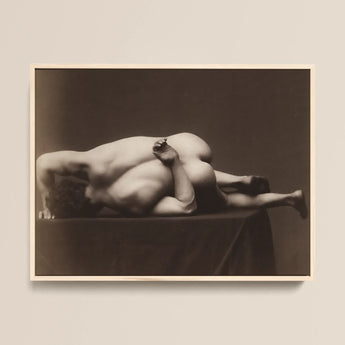 Nude Man from the Back - Hermann Heid Art Print / Canvas, Male Nude, Hermann Heid’s Studio, Form Answering Form, Albumen Silver Print,