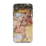 Nude Man on Beach - John Singer Sargent Phone Case Iphone Xs Max / Matte Phone Case Watercolor-style Artistic Nude Figure John Singer,