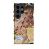 Nude Man on Beach - John Singer Sargent Phone Case Samsung Galaxy S24 Ultra / Matte Phone Case Watercolor Painting Nude Figures Earthy