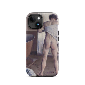 Uomo nudo al bagno - Custodia per iPhone di Gustave Caillebotte, 15 / Opaca, Custodie per telefoni cellulari, Toby Leon
