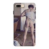Nude Man at His Bath - Gustave Caillebotte Phone Case Iphone 8 Plus / Matte Iphone Case Classical Nude Painting Muted Tones Gustave