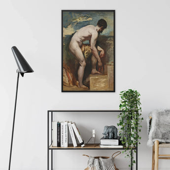 Nude Man Tying His Sandal - William Etty Art Print / Canvas, Posters Prints & Visual Artwork, Toby Leon