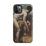 Naakte man die zijn sandaal strikt - William Etty iPhone-hoesje, 11 Pro Max / Mat, Mobiele telefoonhoesjes, Toby Leon