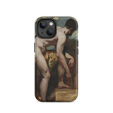 Naakte man die zijn sandaal strikt - William Etty iPhone-hoesje, 14 / Mat, Mobiele telefoonhoesjes, Toby Leon