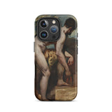 Naakte man die zijn sandaal strikt - William Etty iPhone-hoesje, 16 Pro / Mat, Mobiele telefoonhoesjes, Toby Leon