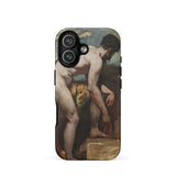 Naakte man die zijn sandaal strikt - William Etty iPhone-hoesje, 17 / Mat, Mobiele telefoonhoesjes, Toby Leon