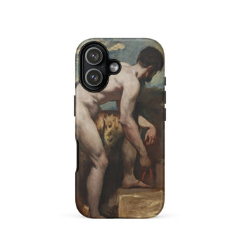 Naakte man die zijn sandaal strikt - William Etty iPhone-hoesje, 17 / Mat, Mobiele telefoonhoesjes, Toby Leon