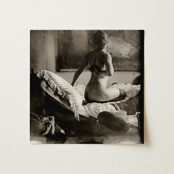 Nude Photograph of Marie Jordan - George Hendrik Breitner Art Print / Canvas Black-and-white Photographic Print Nude Woman Seated Bed