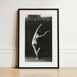 Nude Photograph of Mr. Loucelli - Arnold Genthe Art Print / Canvas Black-framed Black-and-white Photographic Print Nude Dancer Motion