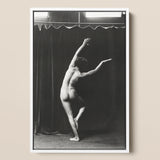 Nude Photograph of Mr. Loucelli - Arnold Genthe Art Print / Canvas Black-and-white Framed Photograph Nude Dancer Expressive Pose Dark Arm
