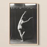 Nude Photograph of Mr. Loucelli - Arnold Genthe Art Print / Canvas Black-and-white Framed Photograph Nude Dancer Mid-motion Captured Light