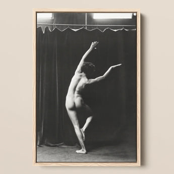 Nude Photograph of Mr. Loucelli - Arnold Genthe Art Print / Canvas Black-and-white Framed Photograph Nude Dancer Mid-motion Captured Light