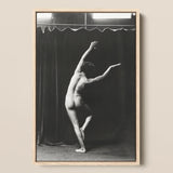Nude Photograph of Mr. Loucelli - Arnold Genthe Art Print / Canvas Black-and-white Framed Dancer Mid-motion Captured Light Arm Arcs