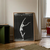 Nude Photograph of Mr. Loucelli - Arnold Genthe Art Print / Canvas Minimalist Wooden-framed Black-and-white Photograph Nude Dancer Motion