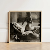 Framed Black White Photograph Nude Woman Bed Encased George Hendrik Breitner, Incorporate Photography Systematically, Late 1880s Onward,