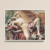 Nude Portrait of Nicola D’inverno - John Singer Sargent Art Print / Canvas, 16x12’’ / 41x31cm / White Frame, Posters Prints & Visual