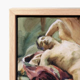 Framed Canvas Print Classical Nude Painting Soft Earthy John Singer Sargent, Nicola D’inverno, Intimate Gay Tableau